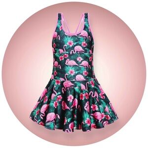 Flamingo Print One Piece Swimsuit
